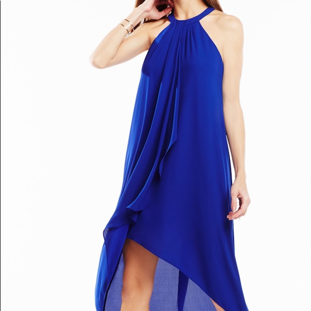 BCBG Max Azria Lanna high-low draped ruffle dress
